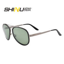 Shinu óculos de sol para miopia, óculos com lentes de visão noturna polarizadas para homens, óculos amarelo para dirigir pm5002 2024 - compre barato