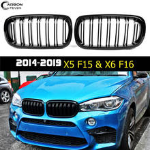 F15 F16 Replacement Front Bumper Kidney Grille For BMW X5 X6 Series 2015-2019 Wagon SUV Grid Mesh ABS Racing Grills Gloss Black 2024 - buy cheap