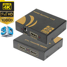 UHD HDMI 2,0 Splitter 1X2 4KX2K HDR HDMI 1 en 2 out amplificador repetidor HDCP 2,2 para Apple TV PS4 pro UHD TV PC laptop 2024 - compra barato