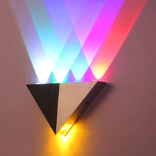 Luminária de parede triangular moderna, 5w, led, para corredor, iluminação para casa, home theater, estúdio, restaurante, hotel 2024 - compre barato