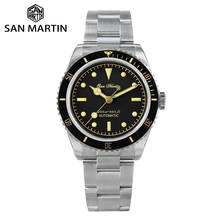San Martin Vintage 38mm 6200 Diver Watch for Men Luxury Water Ghost NH35 Automatic Mechanical Sapphire Waterproof 200m Relojes 2024 - buy cheap