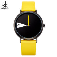 SHENGKE кварцевые наручные часы для женщин модные роскошные креативные Montre Femme Топ брендовые часы кожаные часы Reloj Mujer 2024 - купить недорого