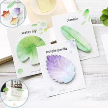 30 Sheets Kawaii Memo Pad Bookmarks Creative Leaves Sticky Notes Planner Stationery School Supplies Paper Stickers 2024 - buy cheap
