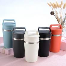 300ml Portable Coffee Cup Stainless Steel Thermos mug Creative Outdoor Sports Double Cover Lovers 304 Gift Water cups Tea mugs 2024 - buy cheap