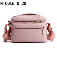 NICOLE & CO New Shoulder Travel Bag Casual Nylon Cloth Bag Zipper Bag Mobile Phone Small Square Handbag Ladies bag 2022 Spring 2024 - buy cheap