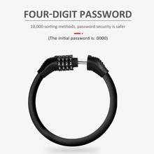 Bike Lock 4 Digit Code Combination Bicycle Lock Bicycle Security Lock MTB Anti-theft Lock Bicycle Chain Lock Bicycle Accessories 2024 - buy cheap