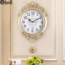 Relógio de parede criativo simples, relógio vintage de parede para sala de estar, decoração de casa, pendure mecanismo, decoração de escritório americana 2024 - compre barato