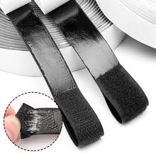 Gancho negro blanco y bucle con Cinta ajustable, Adhesivo de Velcros, 16/20/25/30/40/50mm, 1 metro 2024 - compra barato