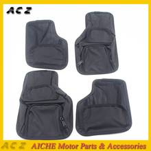 Poliéster 4 peças alforge para motocicleta, kit organizador de alforje preto para harley touring 2014-2019 2024 - compre barato