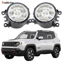 2 pçs estilo do carro 9-pieces led luz de nevoeiro lâmpada para jeep renegado bu b1 brasil bv 2015-2020 h11 12v 55w halogênio luzes de nevoeiro drl 2024 - compre barato