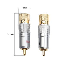 2 шт. 10 мм Позолоченные RCA разъем типа «банан» блокировка Без припоя аудио разъем RCA провод разъем адаптер 2024 - купить недорого