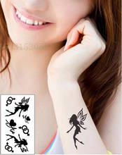 Водостойкая временная тату-наклейка для девочек и женщин, тату-наклейки с ангелом, флэш-тату, искусственные татуировки, боди-арт 2024 - купить недорого