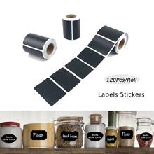 120pcs/roll Waterproof Chalkboard Spice Label Stickers Home Jam Jar Bottle Tags Blackboard Labels Stickers Kicthen Supplies 2024 - buy cheap