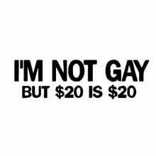 LYKX I'M NOT GAY Funny Car Sticker Automobiles Motorcycles Bumper Truck Window Exterior Accessories Vinyl Decals 2024 - buy cheap