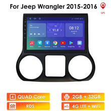 Radio Multimedia con GPS para coche, Radio con reproductor de vídeo, estéreo, Android, No 2DIN, Dvd, RDS, DSP, DAB, para Jeep Wrangler 3 JK 10,1 2015, 2016 pulgadas 2024 - compra barato