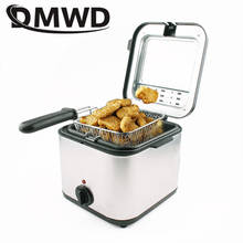 2.5L Stainless Steel Single Tank Electric Deep Fryer Smokeless French Fries Chicken Frying Hot Pot Grill Mini Hotpot Oven 2024 - buy cheap