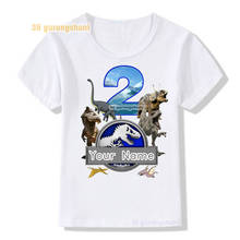 Camiseta infantil para meninos, jurassic park game, roupas para crianças, camisetas para meninas, aniversário, gráfico 2024 - compre barato