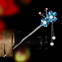 Morkopela Ginkgo Leaves Enamel Hair Stick Pins Charm Wedding Bridal Hair Pin Accessories Party Banquet Hair Jewelry 2024 - buy cheap