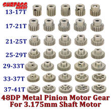 SURPASS HOBBY 48DP Pinion Metal Motor Gear 3.175mm Shaft 23T 25T 27T 29T 31T 33T 35T 37T 39T 41T for 1/10 RC 540 3650 Wltoys 2024 - buy cheap
