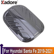 For Hyundai Santa Fe 2019 2020 2021 ABS Carbon Fiber Car Fuel Tank Cap Gas Box Cover Trims Exterior Accessories Sticker 2024 - buy cheap