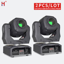 LED 60W Moving Head Light With 3Face Prism DJ Stage Disco Light Professional For Party Bar 2024 - buy cheap