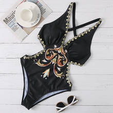 Conjunto de Bikini con estampado floral para mujer, traje de baño de dos piezas con estampado floral, cintura baja 2024 - compra barato