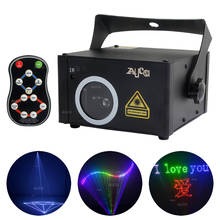 Proyector de luz láser DMX512 RGB, tarjeta de programación SD, para DJ, Disco, efecto de escenario, iluminación con Control remoto activado por sonido 2024 - compra barato