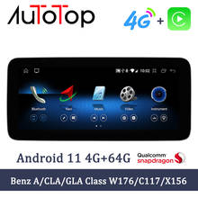 Autotop-reprodutor multimídia automotivo qualcomm android, navegação gps, para benz a cla gla classe w176 c117 xobrigado 2002-2008 2024 - compre barato