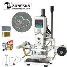 ZONESUN-máquina de estampación en caliente de cuero, herramienta de grabado Manual, 300W, plegado de papel de madera, tarjeta de PVC, bricolaje 2024 - compra barato