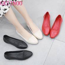 GKTINOO 2022 Genuine Leather Flat Shoes Woman Loafers Cowhide Flexible Spring Casual Shoes Women Flats Women Work Shoes Big Size 2024 - buy cheap