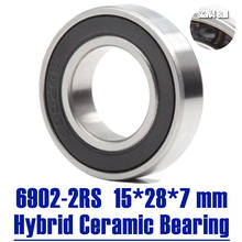 6902 Hybrid Ceramic Bearing 15*28*7 mm ( 1 PC ) Bicycle Bottom Brackets Spares 6902RS Si3N4 Ball Bearings 2024 - buy cheap