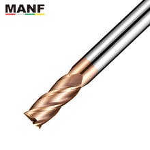 MANF 4 Flute Long End Mill HRC70 4mm 6mm 8mm 75L-150L Tungsten Steel Milling Machining Solid Carbide Endmills Tungsten Rod 2024 - buy cheap