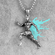 Runner Fitness Bodybuilding Men Necklaces Pendants Chain for Boyfriend Male Stainless Steel Jewelry Creativity Gift Wholesale 2024 - buy cheap