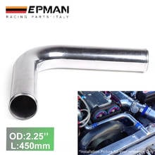 2pcs/unit 57mm 2.25" 90 Degree Aluminum Turbo Intercooler Pipe Tube piping L:450mm For GOLF MK3 VR EP-UP90-450-57 2024 - buy cheap