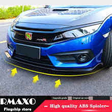 Para Honda Civic Body kit spoiler 2016-2018 Para Civic ptk ABS Amortecedor dianteiro Difusor Traseiro lip spoiler traseiro bumpers Protector 2024 - compre barato