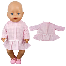 Ropa de muñeca bebé recién nacido de 43cm, camisa azul con pantalones, trajes de muñeca de 17 pulgadas, regalo para niños 2024 - compra barato