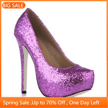 CHMILE CHAU-Zapatos de tacón alto con purpurina para Mujer, calzado de fiesta y boda, Sexy, con plataforma, 3463B-a4 2024 - compra barato