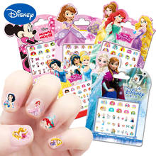 Pegatinas de maquillaje para uñas de princesa de Frozen, juguetes de Disney, Blancanieves, Sophia, Mickey, Minnie, figuras de acción de dibujos animados para niños 2024 - compra barato