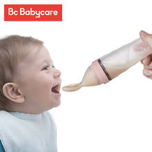 BC Babycare силиконовая ложка для кормления ребенка, пищевая добавка для младенцев, бутылка для овощей, фруктов, риса, хлопьев, ложка для кормления 2024 - купить недорого