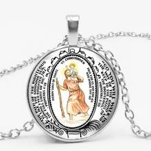 LETS SLIM Fashion Necklace Kabo Necklace Vintage Christian Decoration Saint Christopher Patron Family Photos Private Custom 2024 - buy cheap