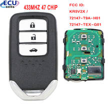 Remote Key Fob 3 Button 434MHz 47 Chip for Honda NEW City new Greiz Civic Jazz XRV Venzel HRV CRV Accord 72147-TEX-G01 2024 - buy cheap
