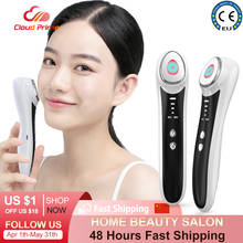 EMS Facial Massager LED light therapy Sonic Vibration Wrinkle Removal Skin Tightening 45°C Hot Treatment Skin Care Beauty Device 2024 - buy cheap