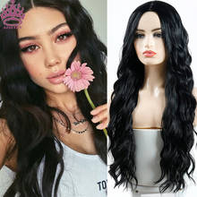 AZQUEEN Synthetic Long Wave Wig Fashion Wig New Machine Made Heat Resistant Fiber Hair Wigs Wave Long For Women 2024 - buy cheap