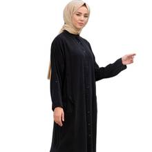 Túnica musulmana de gran tamaño para mujer, Hijab negro y verde, ropa de talla estándar, Hajj, Umrah, hecha en Turquía 2024 - compra barato