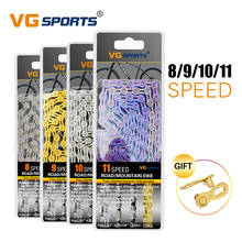 VG Sports Bike Chain 8/9/10/11 Speed Bicycle Chains High Strength Steel Mountain Bike Lightweight 116 Links Semi-Hollow Chain 2024 - buy cheap