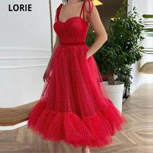 LORIE-vestido De fiesta Formal De tul con escote Corazón, traje De fiesta De boda, con tirantes decorativos, largo hasta el té 2024 - compra barato