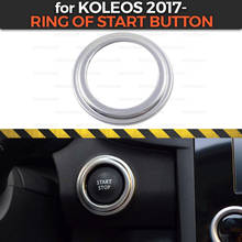 Anillo de botón de inicio para Renault Koleos, funda de acero inoxidable, decoración de moldura, estilo de coche, 1 juego/1 ud., 2017 2024 - compra barato