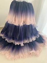 Tela púrpura con volantes para pastel, vestido de novia, disfraz, novedad de 2021, 1 yarda 2024 - compra barato