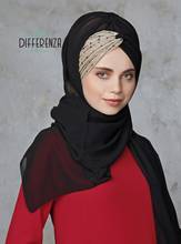 Hijab-turbante de gasa con nudo para mujer, bufanda estilo chal, ropa musulmana, accesorio de ropa islámica, Dubai, Abaya 2024 - compra barato