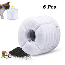 6pcs Pet Drinking Water Filter For Automatic Cat Dog Round Fountain Water Feeder Carbon Replacement Filter Core Accessories 2024 - buy cheap